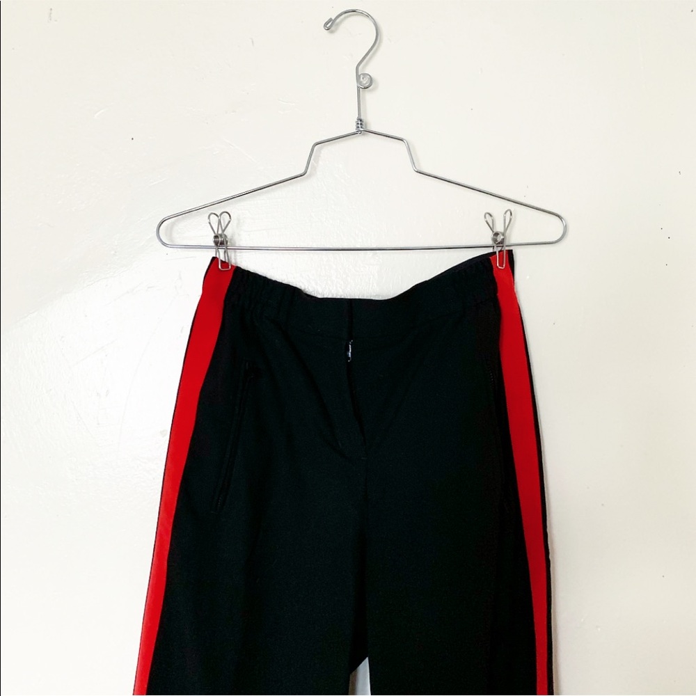 Black double side stripe trousers